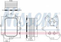 Chladič motorového oleje NISSENS 90966