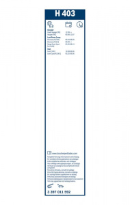 List stěrače BOSCH (BO 3397011592) - 400mm