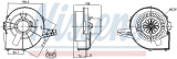 Vnitřní ventilátor NISSENS 87028