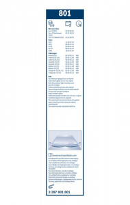 Sada stěračů BOSCH (BO 3397001801) - 600mm + 530mm