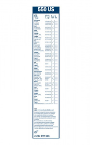 Stěrač BOSCH (BO 3397004591) - 550mm