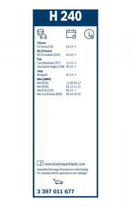 Stěrač BOSCH (BO 3397011677) - 240mm