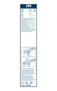 Sada stěračů BOSCH (BO 3397118801) - 280mm + 280mm