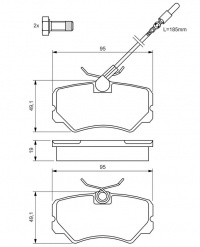 Sada brzdových destiček BOSCH (BO 0986492090)