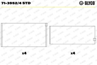 Ojniční ložisko GLYCO 71-3952/4 STD - sada