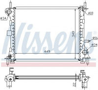 Chladič motoru NISSENS 62074