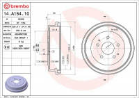 Brzdový buben BREMBO 14.A154.10 - DAIHATSU Brzdový buben BREMBO 14.A154.10 - DAIHATSU
