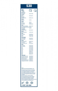 Sada stěračů BOSCH (BO 3397118400) - 530mm + 530mm
