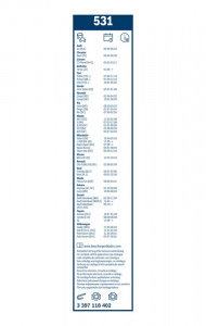 Sada stěračů BOSCH (BO 3397118402) - 530mm + 450mm