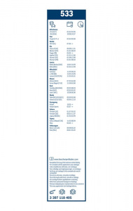 Sada stěračů BOSCH (BO 3397118405) - 530mm + 475mm