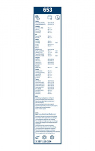 Sada stěračů BOSCH (BO 3397118324) - 650mm + 400mm