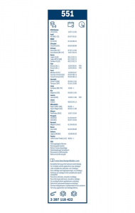 Sada stěračů BOSCH (BO 3397118422) - 550mm + 500mm