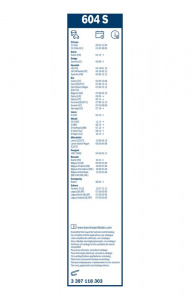 Sada stěračů BOSCH (BO 3397118303) - 600mm + 450mm