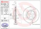 Brzdový kotouč BREMBO 09.N264.11 - CITROËN, MITSUBISHI, PEUGEOT