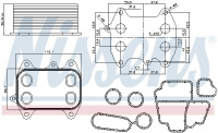 Chladič motorového oleje NISSENS 90681