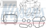 Chladič motorového oleje NISSENS 90681