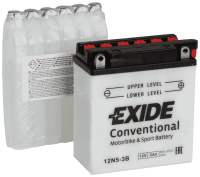 Moto baterie EXIDE 5Ah/40A P+ 12V 12N5-3B /120x60x130/