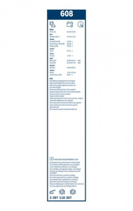 Sada stěračů BOSCH (BO 3397118307) - 600mm + 550mm