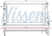 Chladič motoru NISSENS 68528 Chladič motoru NISSENS 68528
