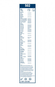 Sada stěračů BOSCH (BO 3397118563) - 500mm + 450mm