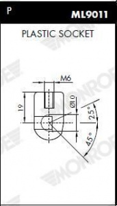 Pneumatická pružina, kapota motoru MONROE ML6365