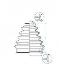 Sada měchů, hnací hřídel LÖBRO 190965 Sada měchů, hnací hřídel LÖBRO 190965