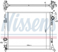 Chladič motoru NISSENS 637665 Chladič motoru NISSENS 637665