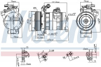 Kompresor klimatizace NISSENS 890662