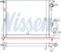 Chladič motoru NISSENS 63894 Chladič motoru NISSENS 63894
