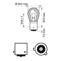 Žárovky PHILIPS PY21W 12496NAB2 12V/21W (2ks)