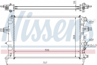 Chladič motoru NISSENS 63095A Chladič motoru NISSENS 63095A