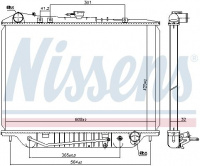 Chladič motoru NISSENS 63117 Chladič motoru NISSENS 63117