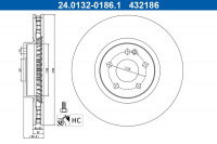 Brzdový kotouč ATE 24.0132-0186 (AT 432186) - MERCEDES-BENZ