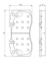 Sada brzdových destiček BOSCH (BO 0986494257)