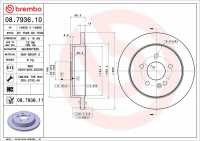 Brzdový kotouč BREMBO 08.7936.11 Brzdový kotouč BREMBO 08.7936.11