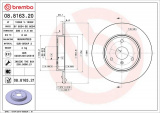 Brzdový kotouč BREMBO 08.8163.20