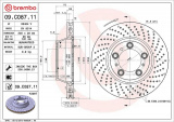 Brzdový kotouč BREMBO 09.C087.11 - PORSCHE