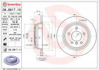 Brzdový kotouč BREMBO 08.6917.11 - BMW