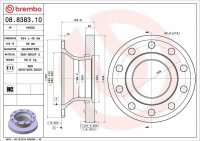 Brzdový kotouč BREMBO 08.8383.10