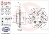 Brzdový kotouč BREMBO 09.C091.11 - PORSCHE