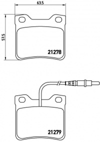 Sada brzdových destiček BREMBO P61038 - PEUGEOT