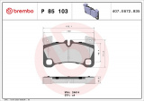 Sada brzdových destiček BREMBO P85103 - AUDI, PORSCHE, VW