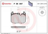 Sada brzdových destiček BREMBO P06097 - MINI