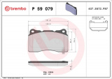 Sada brzdových destiček BREMBO P59079 - CADILLAC, CHEVROLET, OPEL, TESLA