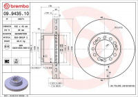 Brzdový kotouč BREMBO 09.9435.10 - MAN