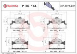 Sada brzdových destiček BREMBO P85164 - AUDI