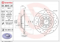 Brzdový kotouč BREMBO 08.8843.2X