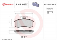 Sada brzdových destiček BREMBO P41003X - LADA, ZAZ
