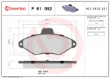Sada brzdových destiček BREMBO P61052 - CITROËN