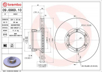 Brzdový kotouč BREMBO 09.6969.10 - MERCEDES-BENZ